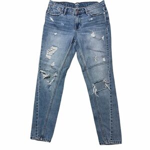 BDG Medium Blue Ripped Boyfriend Jeans